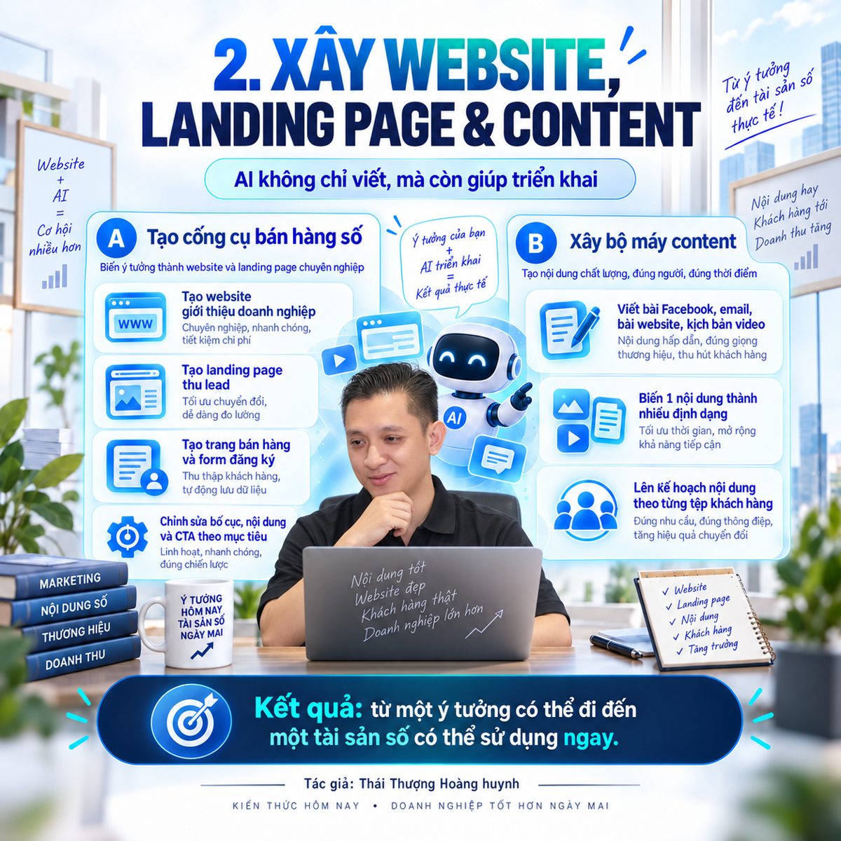 Ngày 3: xây website, landing page và content